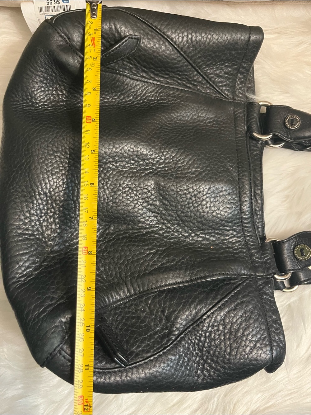 Cole Haan Black Leather Shoulder Tote - Picture 8 of 9